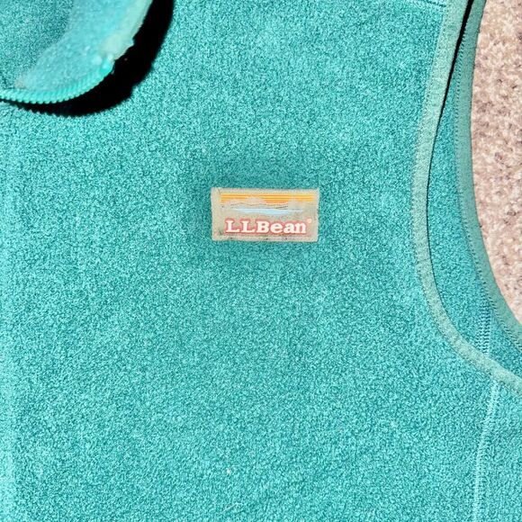 L.L. Bean Men's Polyester Vintage Fleece Mountain Green Outerwear Vest XXL - Picture 8 of 9